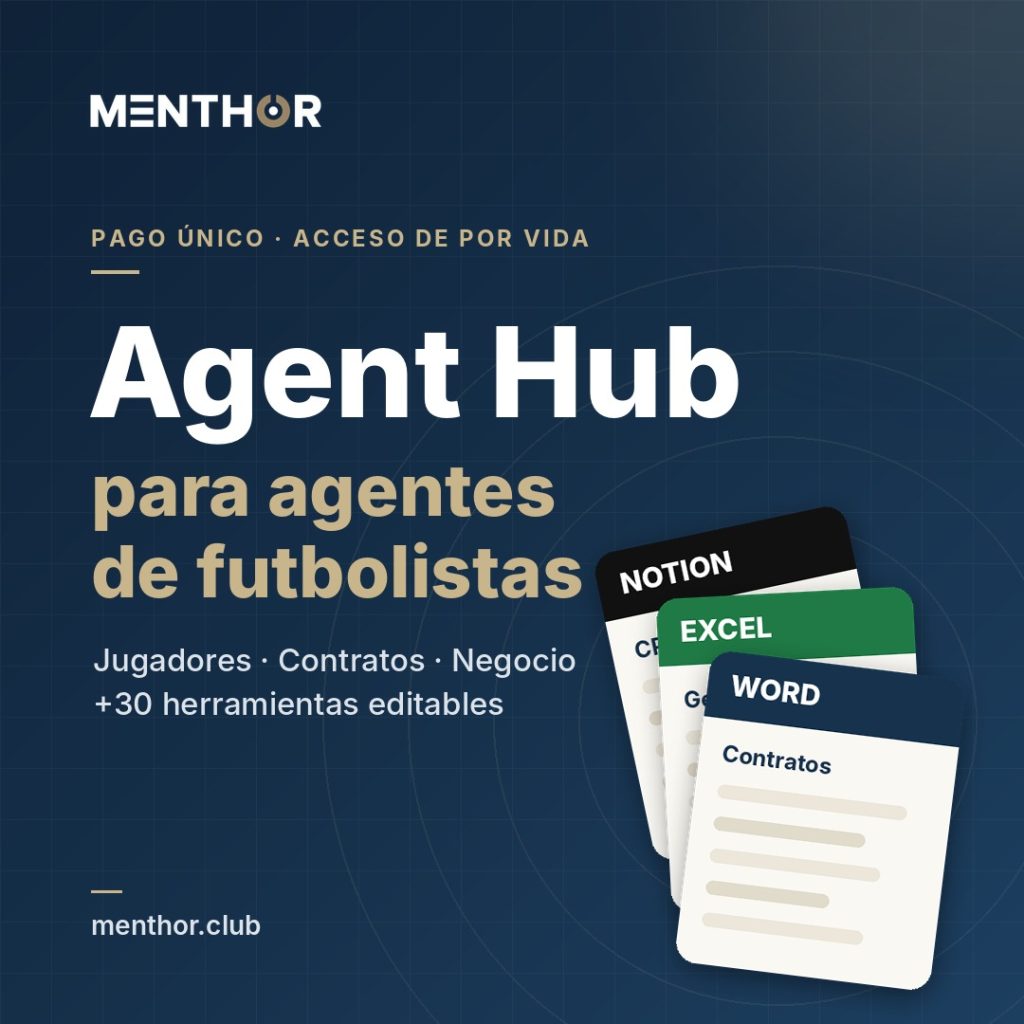 Menthor Agent Hub para agentes de futbolistas